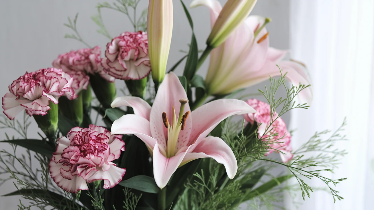 3. Pink Lilies and Carnations Melody