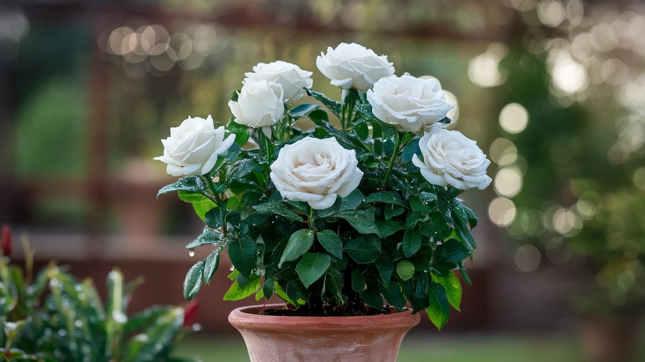 3\. White Roses \(Rosa\)