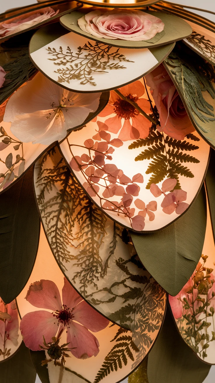 4. Layered Pressed Flower Collage