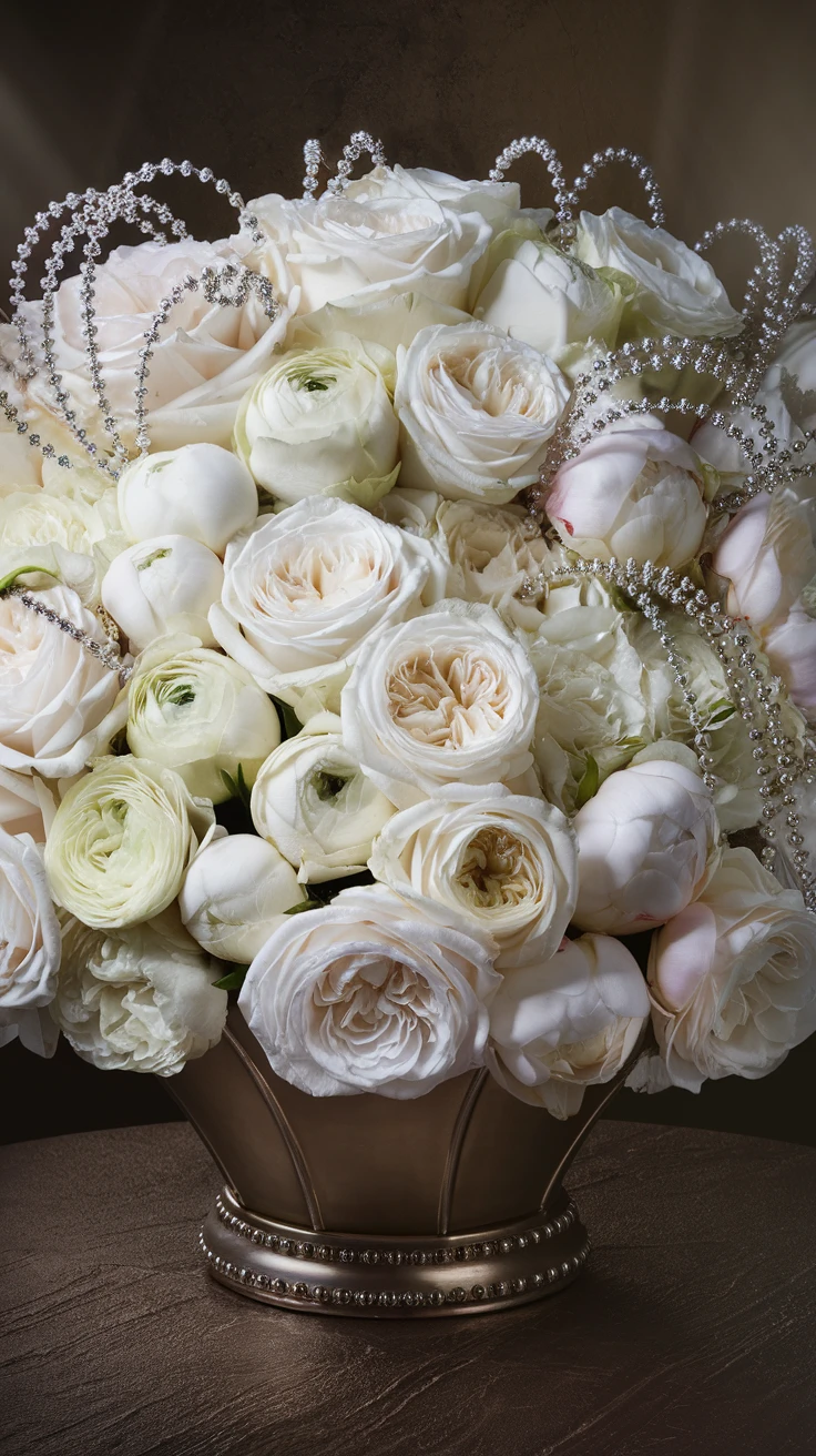 4. Luxury Silver Jubilee Bouquets