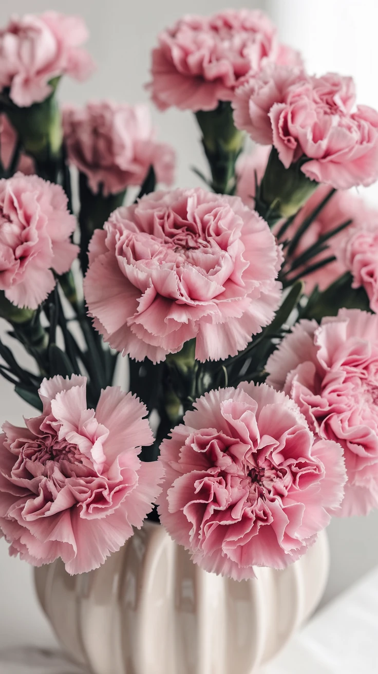 4. Pink Carnations: Loving Remembrance