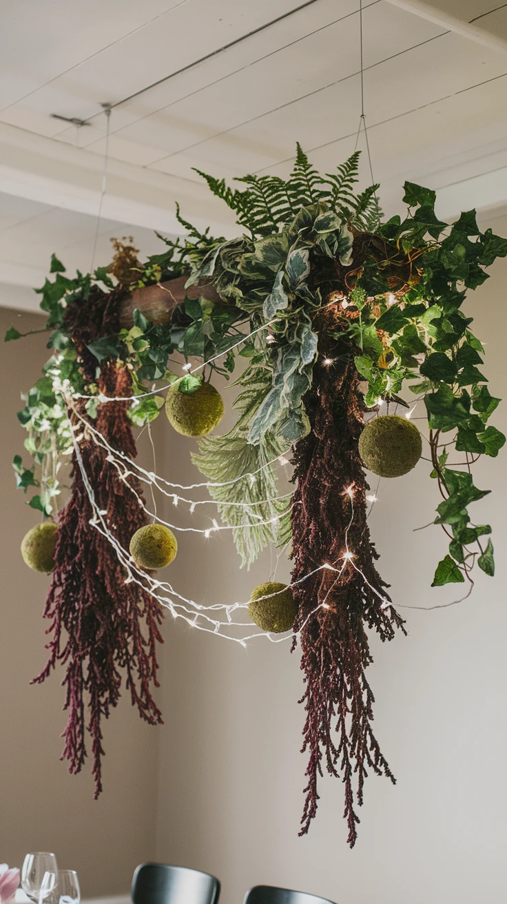 4. Suspended Green Floral Installation
