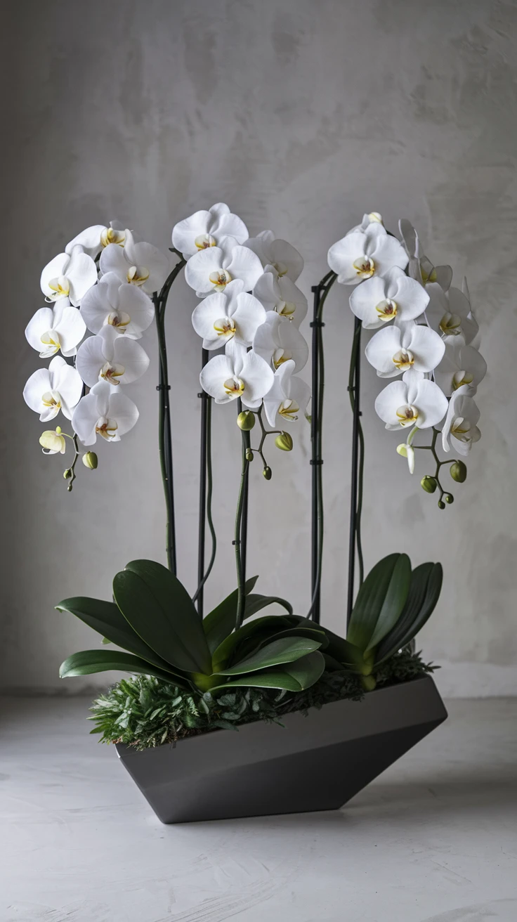 4. White Orchids: Refined Dignity