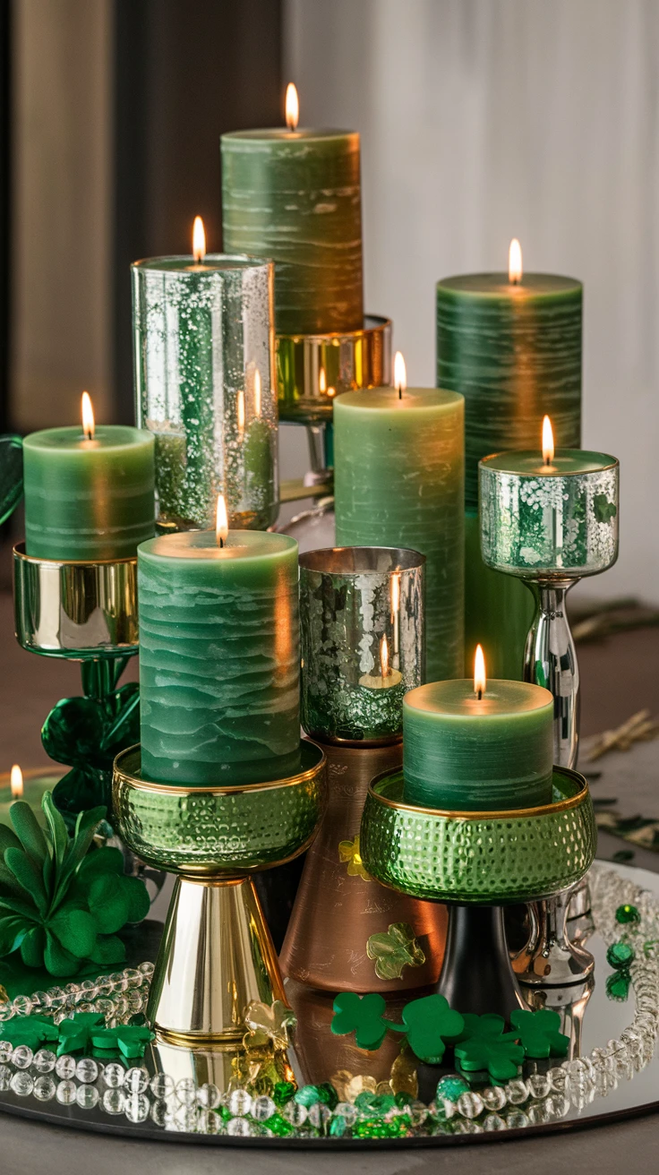 5. Emerald Candle Display