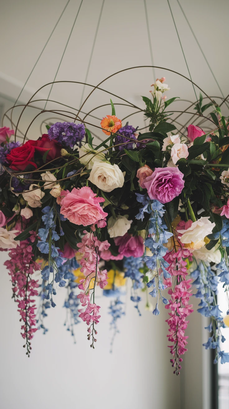 5. Hanging Floral Installations: Blooms That Make a Statement