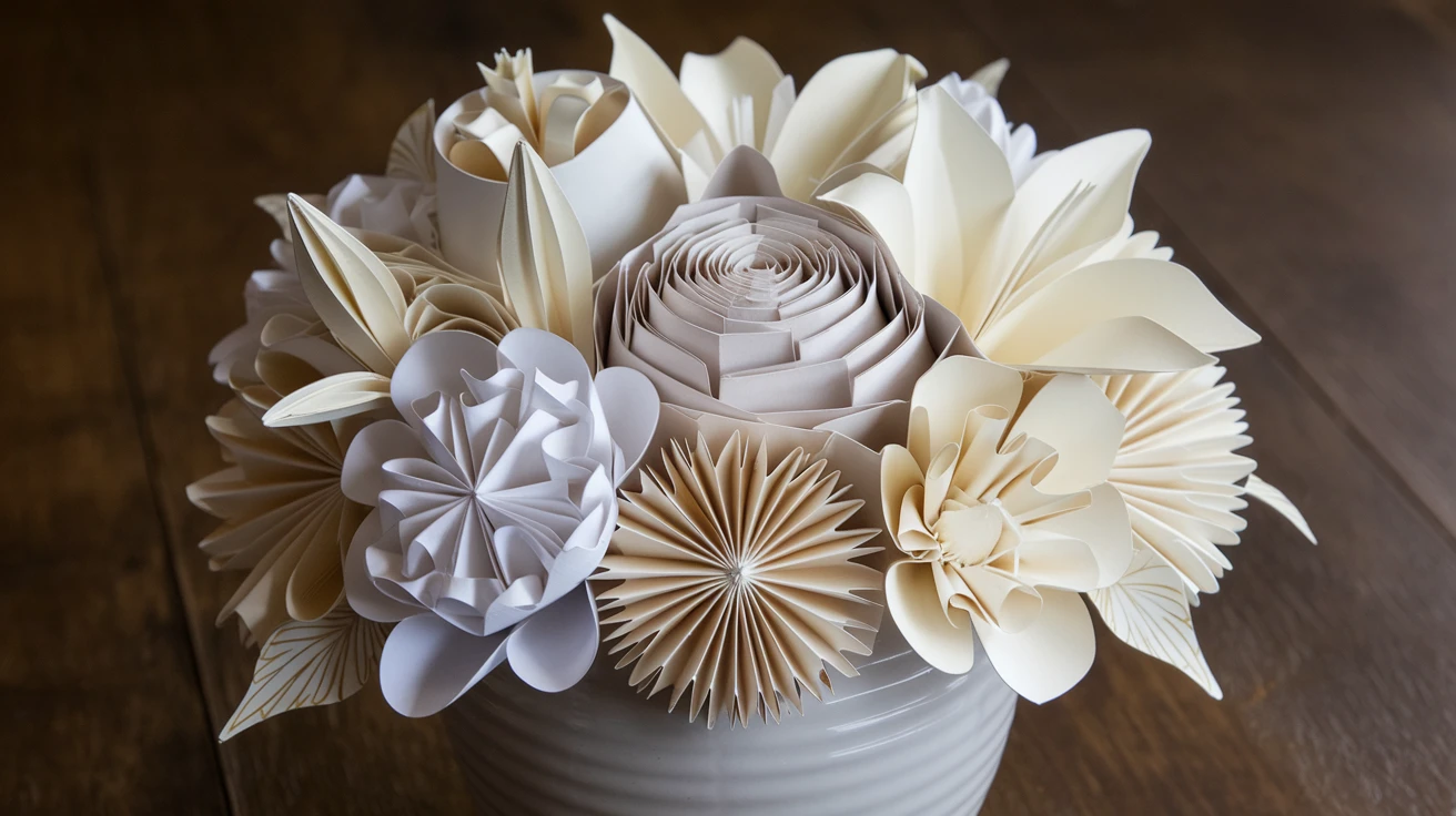 5. Paper Flower Sympathy Arrangement