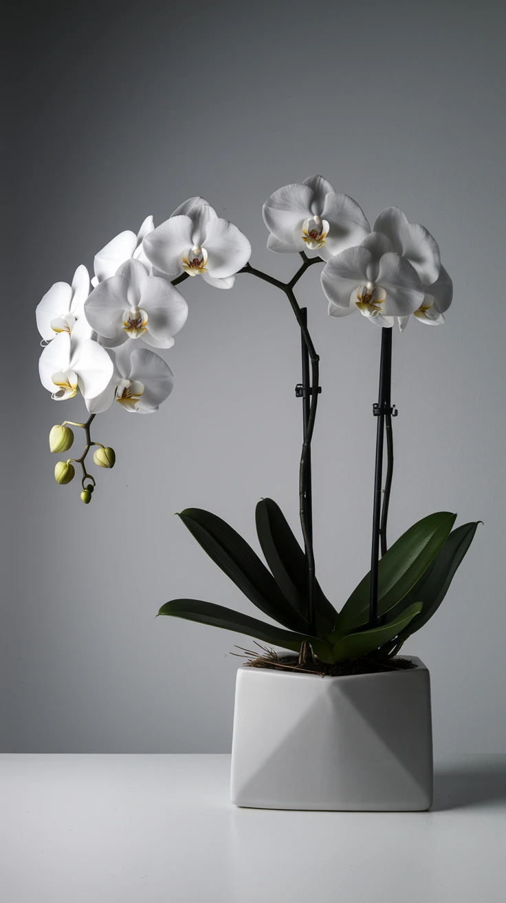 5. White Orchids: Grace and Dignity