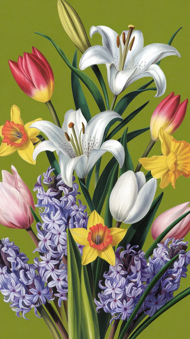 6. Colorful Spring Bouquet Compositions