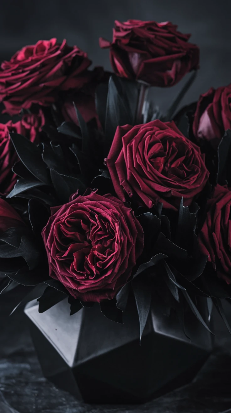 6. Dark Red Roses: Classic Strength