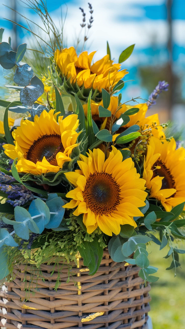 6. Golden Sunflower Celebration Arrangement
