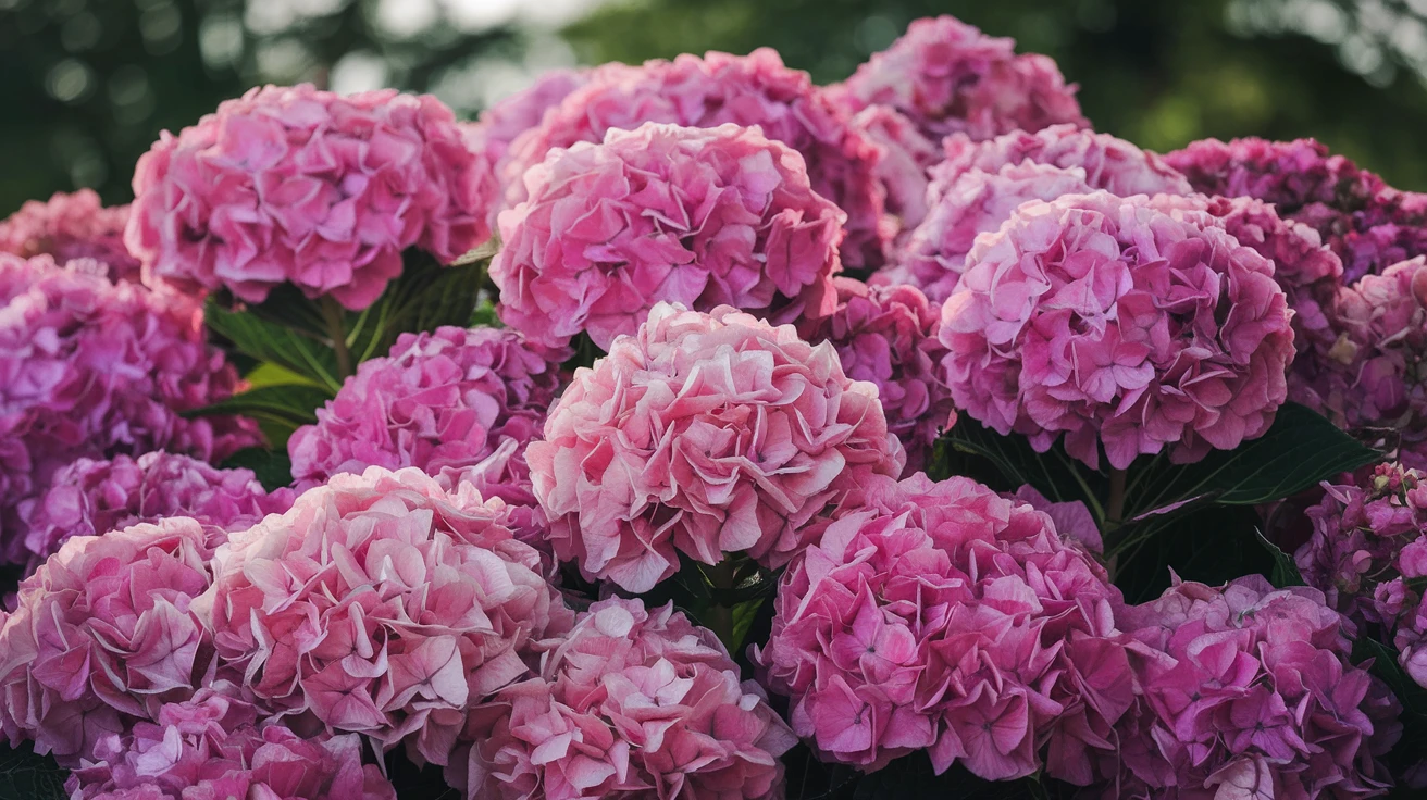 6. Heavenly Pink Hydrangeas