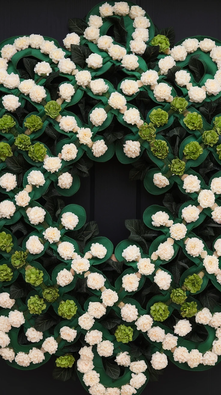 7. Celtic Knot Floral Design Wreath