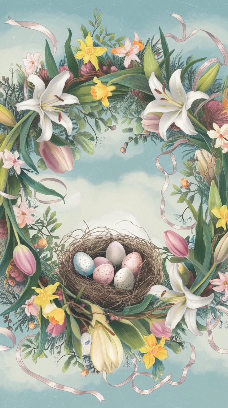 7. Easter Floral Wreath Designs