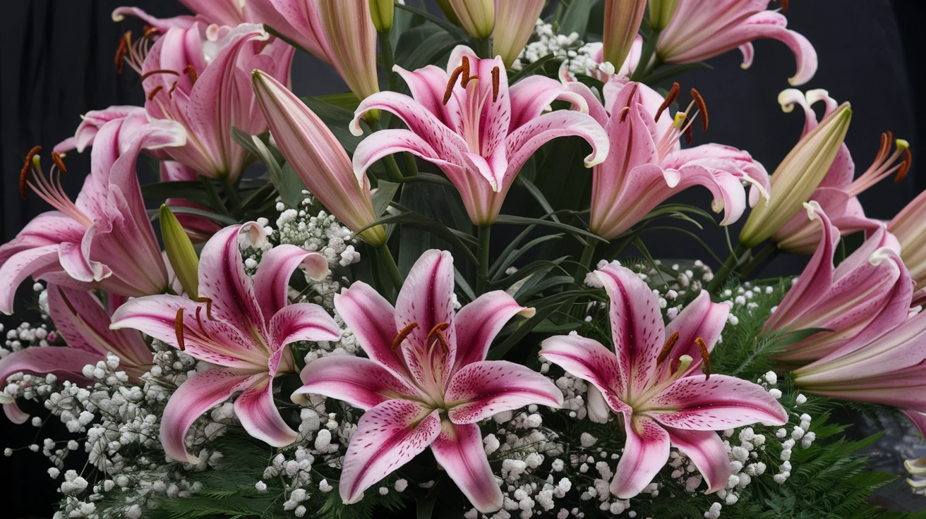 7. Majestic Pink Stargazer Bouquet