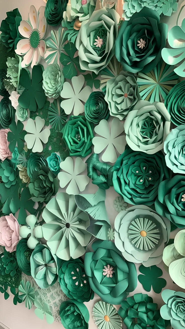 8. DIY Paper Flower Wall