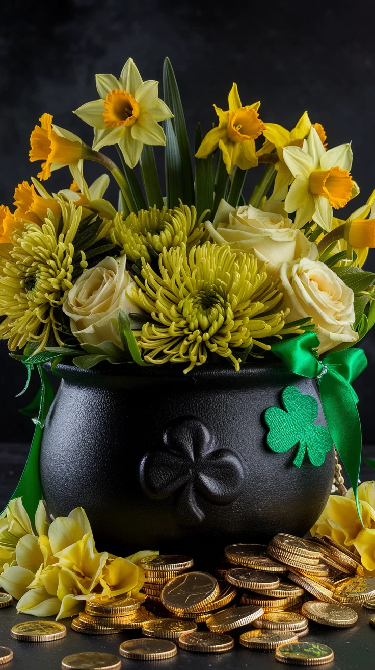 8. Pot of Gold Floral Display