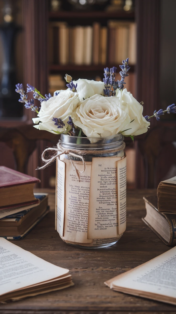 8. Vintage Book Page Wrap