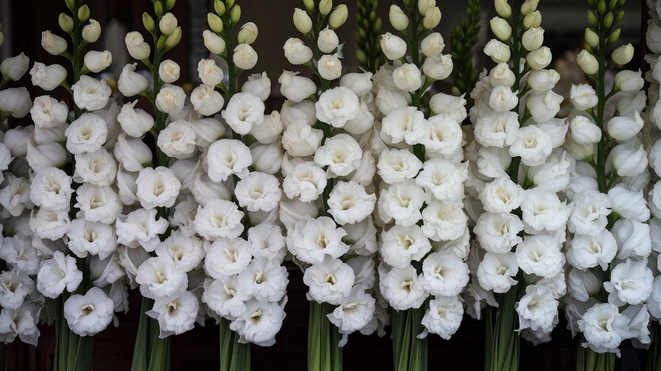 8. White Gladiolus