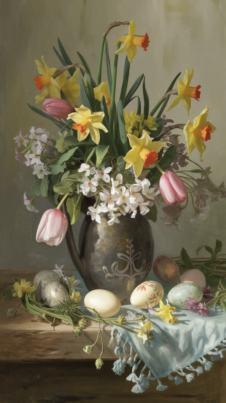 9. Easter Flower Still Life Setups