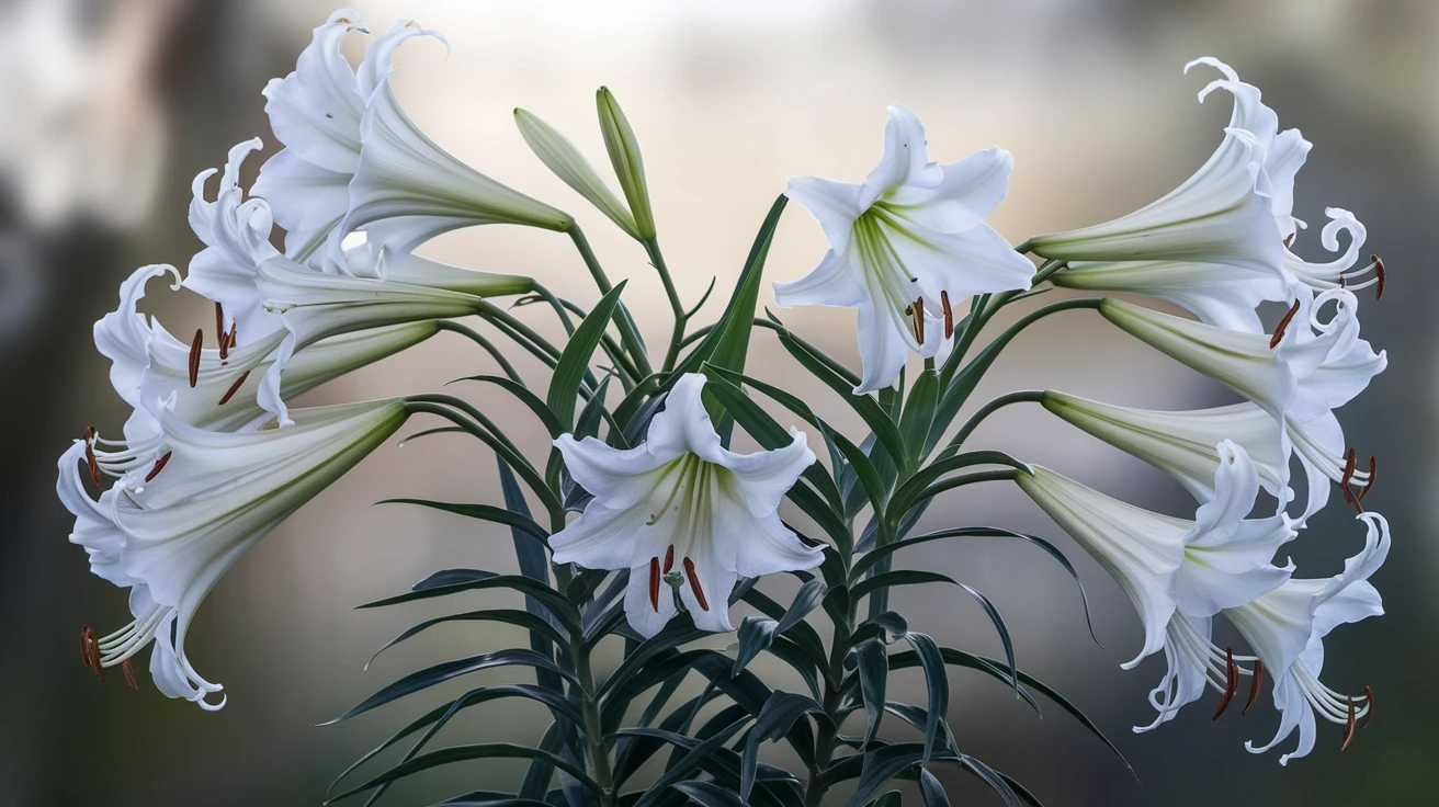 9. Easter Lily (Lilium longiflorum)