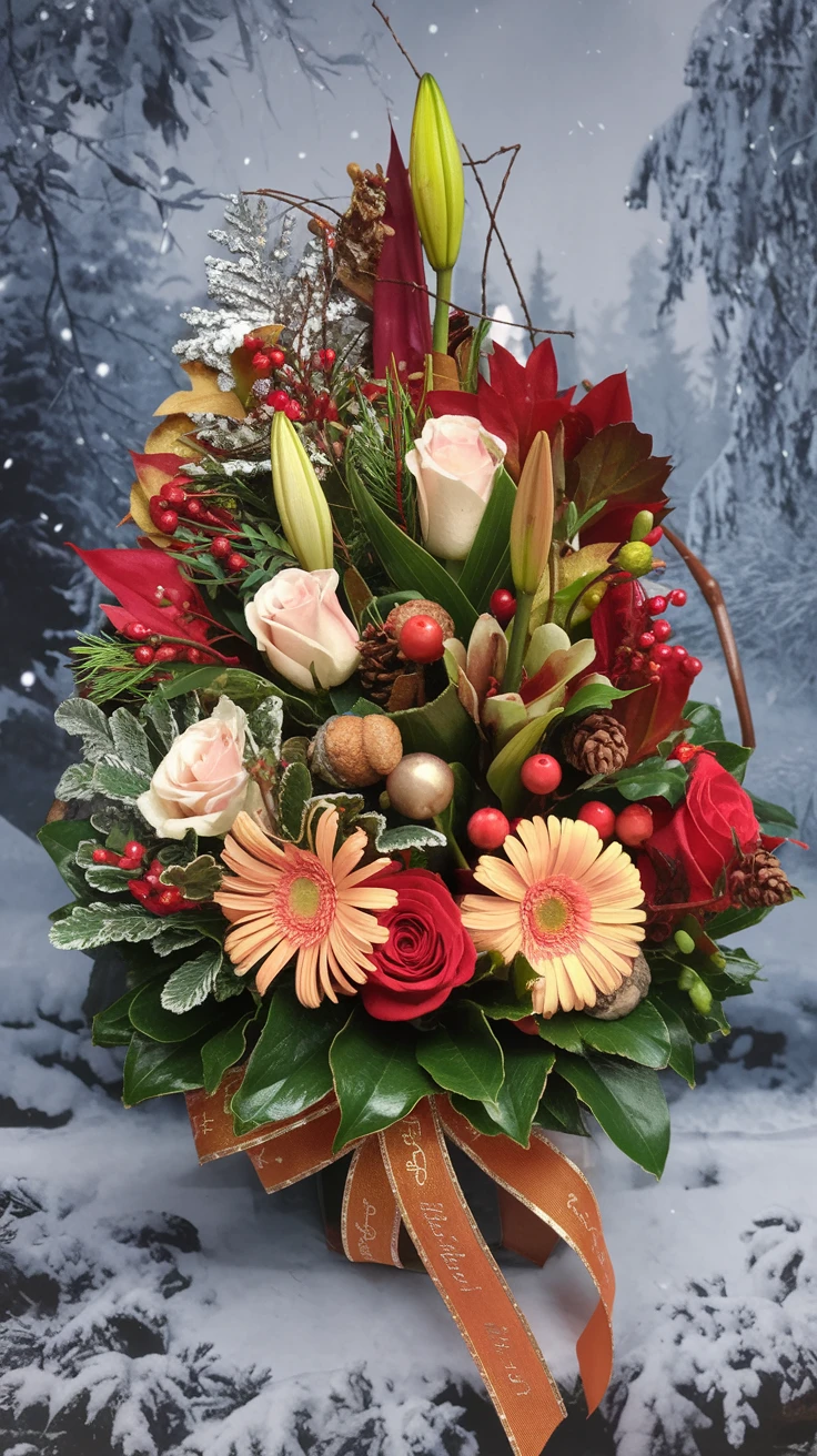 9. Seasonal Celebration with Gold Accents