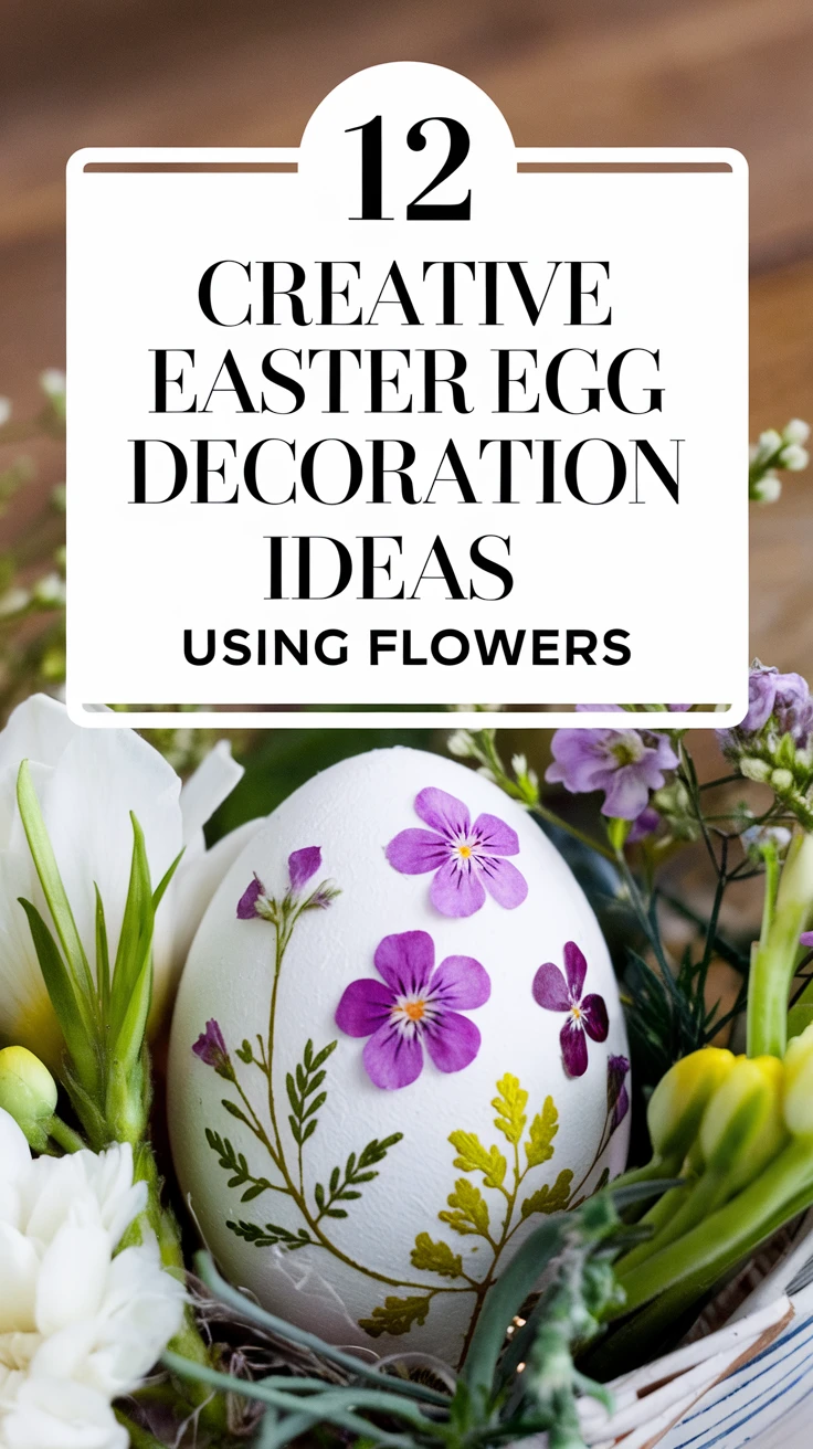 12 Creative Easter Egg Decoration Ideas Using Flowers