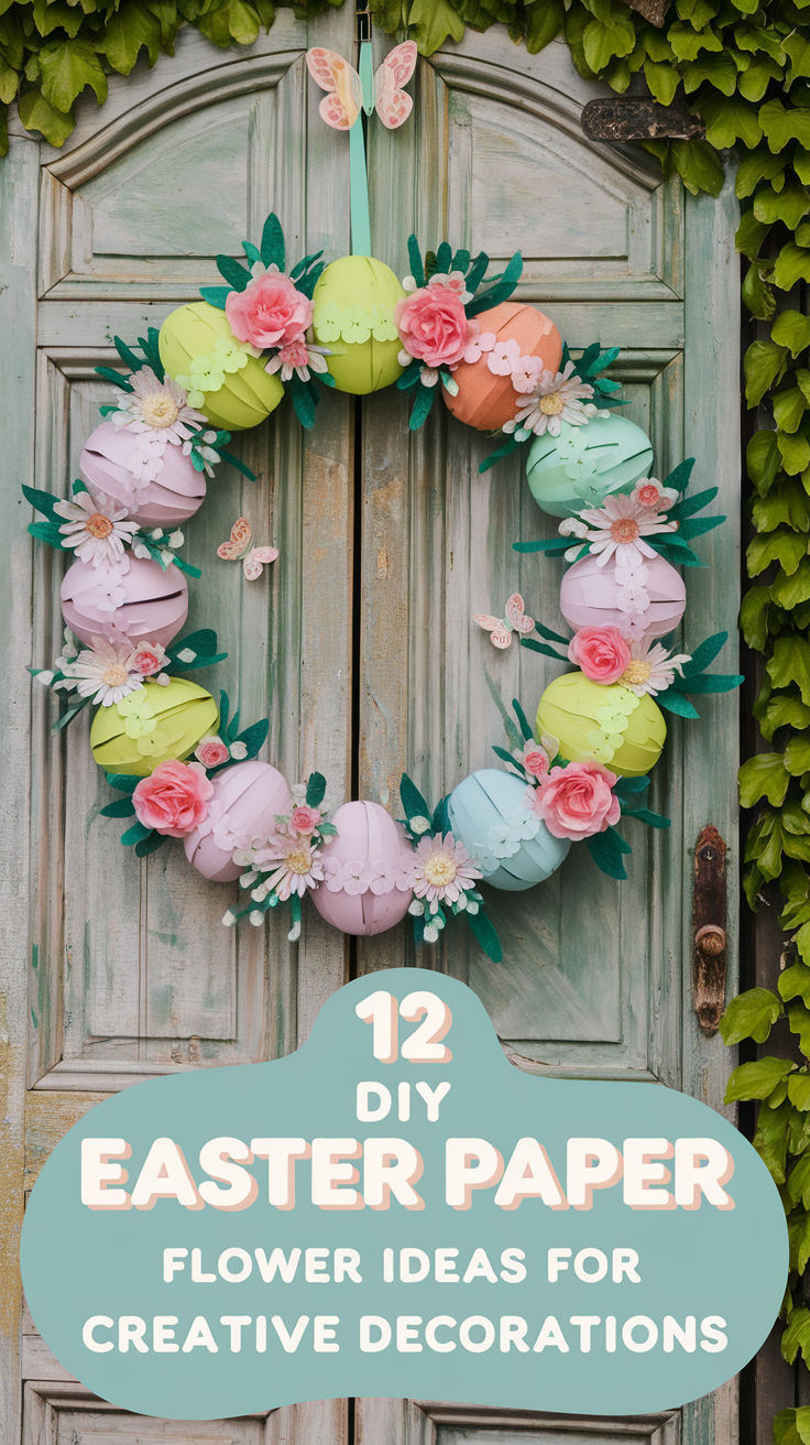 12 DIY Easter Paper Flower Ideas for Creative Decorations