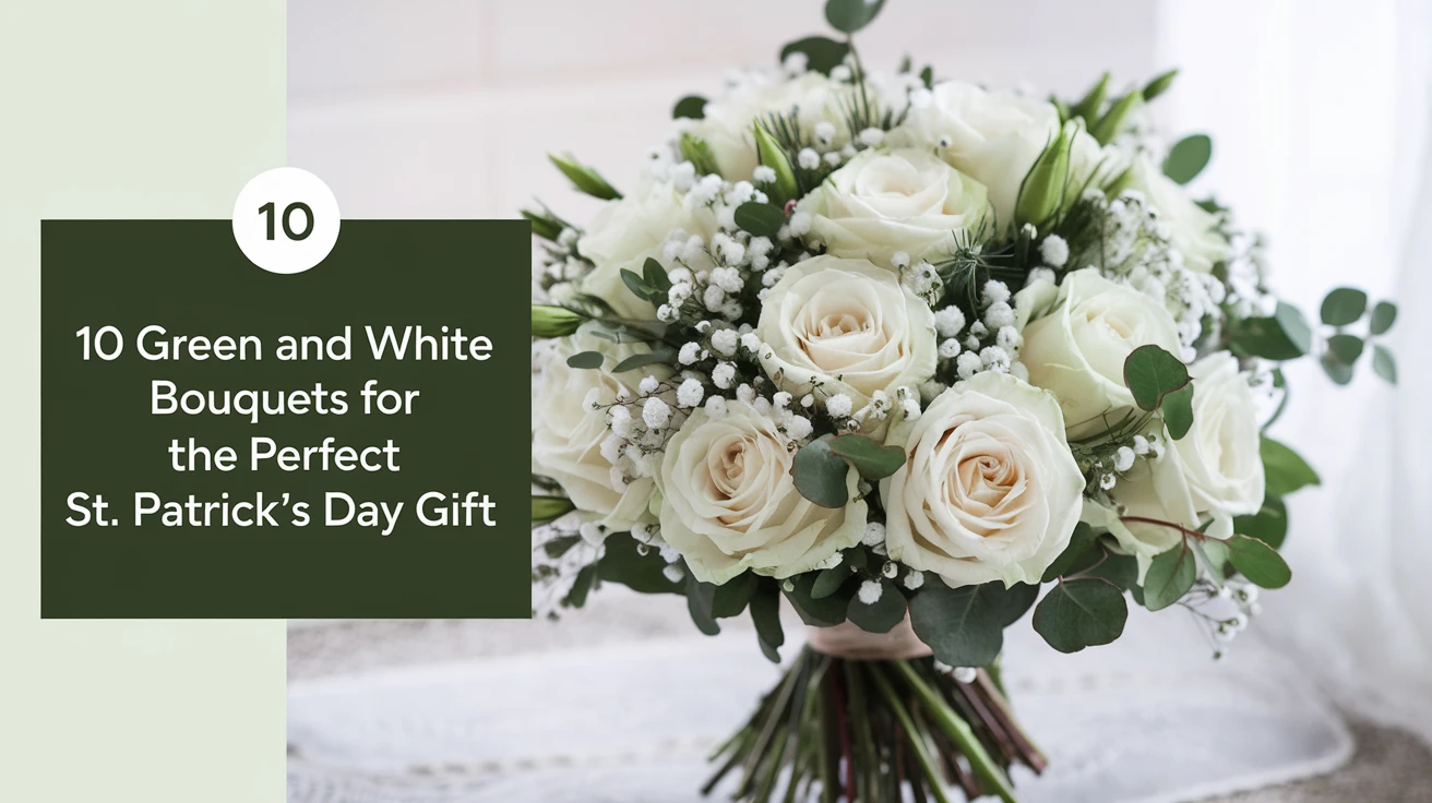 10 Green and White Bouquets for the Perfect St. Patrick's Day Gift