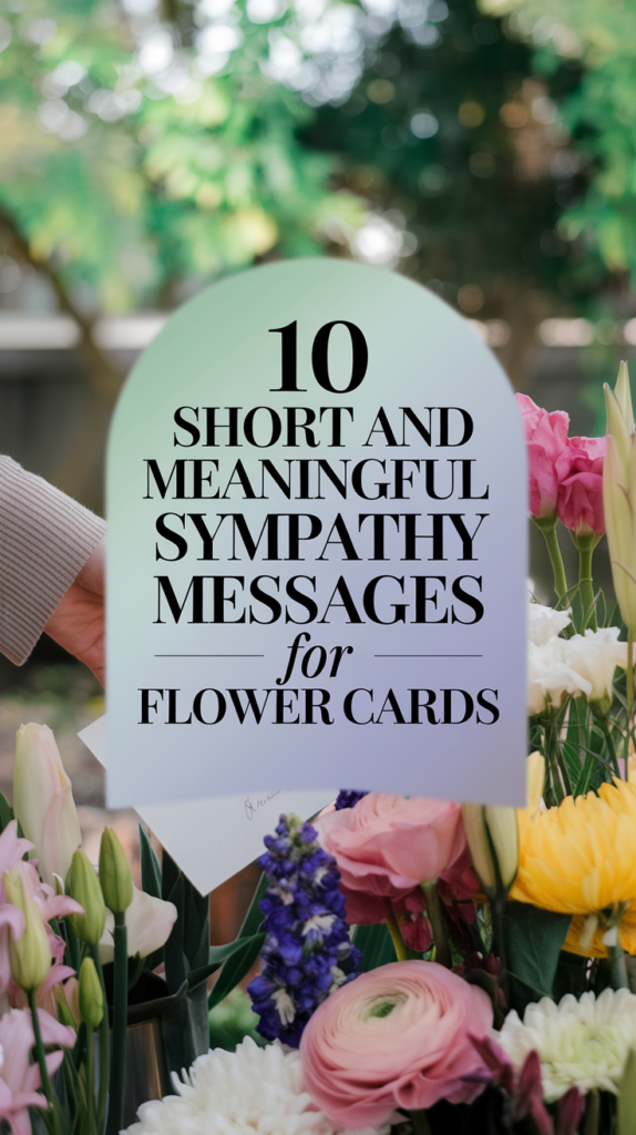 10 Short and Meaningful Sympathy Messages for Flower Cards