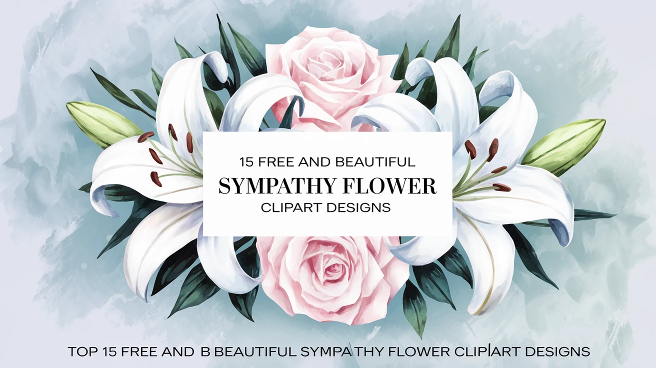 Top 15 Free and Beautiful Sympathy Flower Clipart Designs