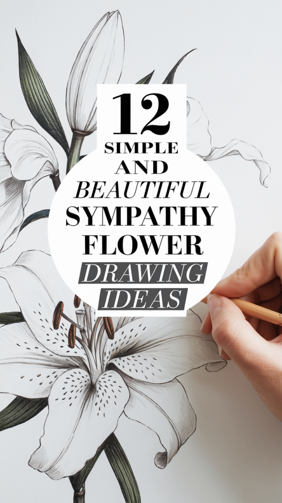 12 Simple and Beautiful Sympathy Flower Drawing Ideas
