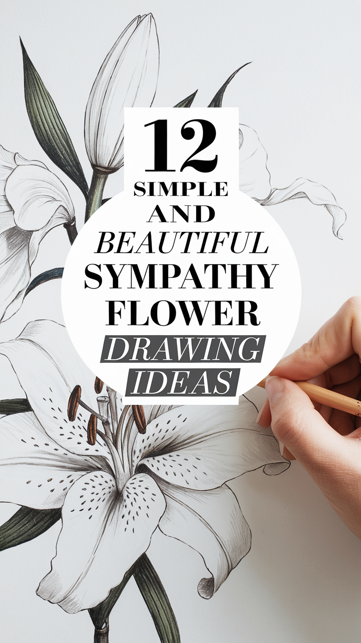 12 Simple and Beautiful Sympathy Flower Drawing Ideas