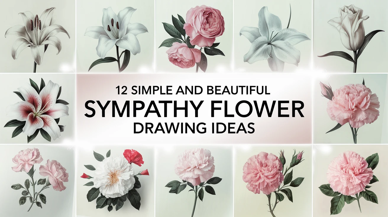 12 Simple and Beautiful Sympathy Flower Drawing Ideas