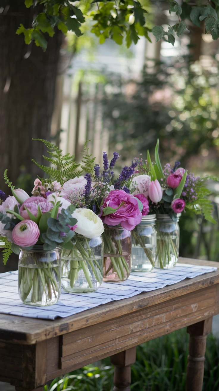 1. Classic Mason Jar Bouquet