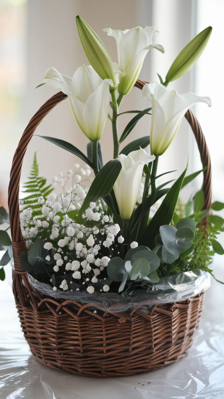 1. Traditional Easter Lily Basket