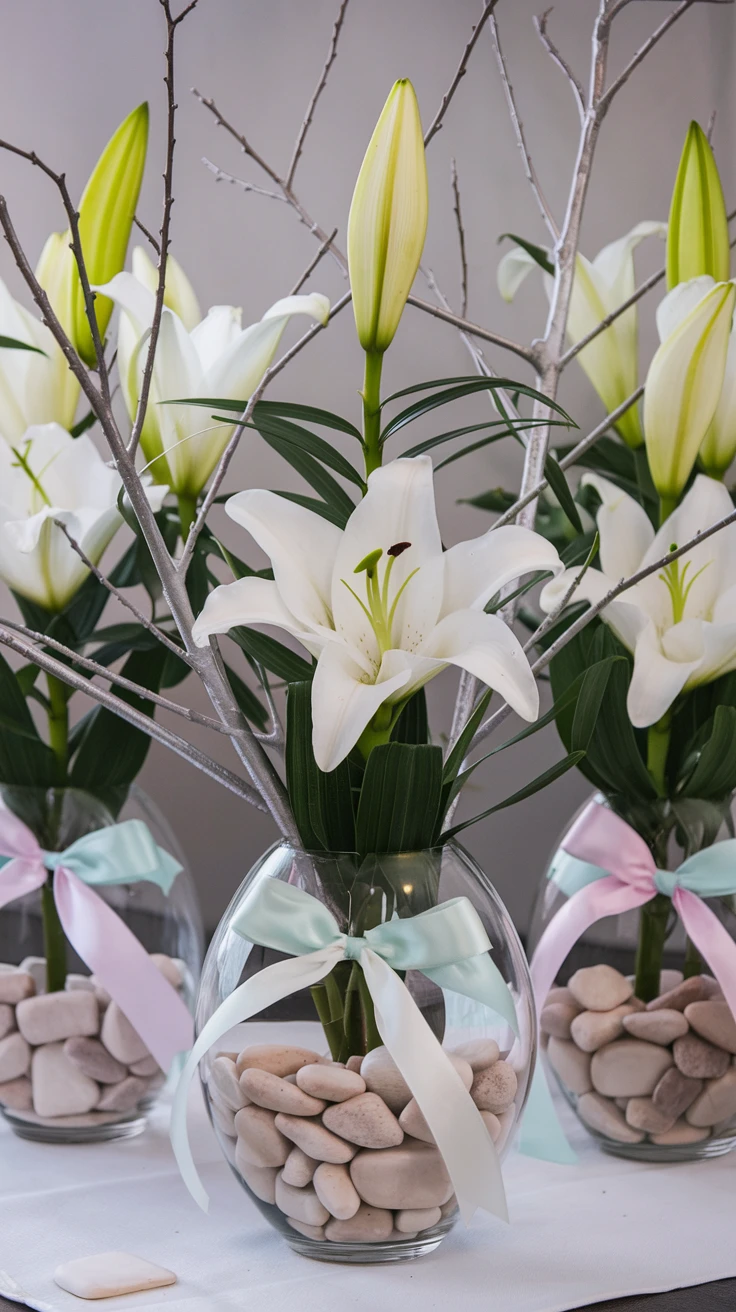 1. Traditional Easter Lily Display with a Modern Twist