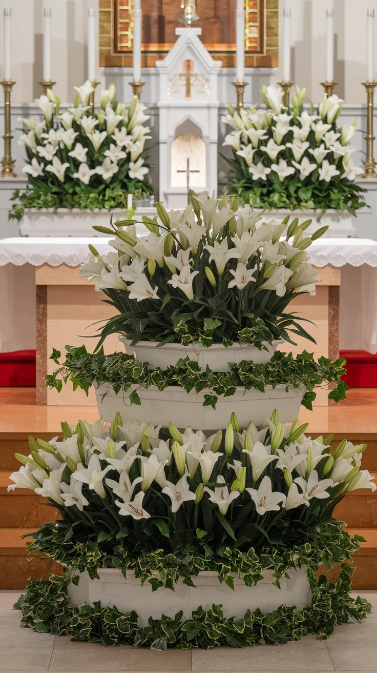 1. Traditional Easter Lily Displays