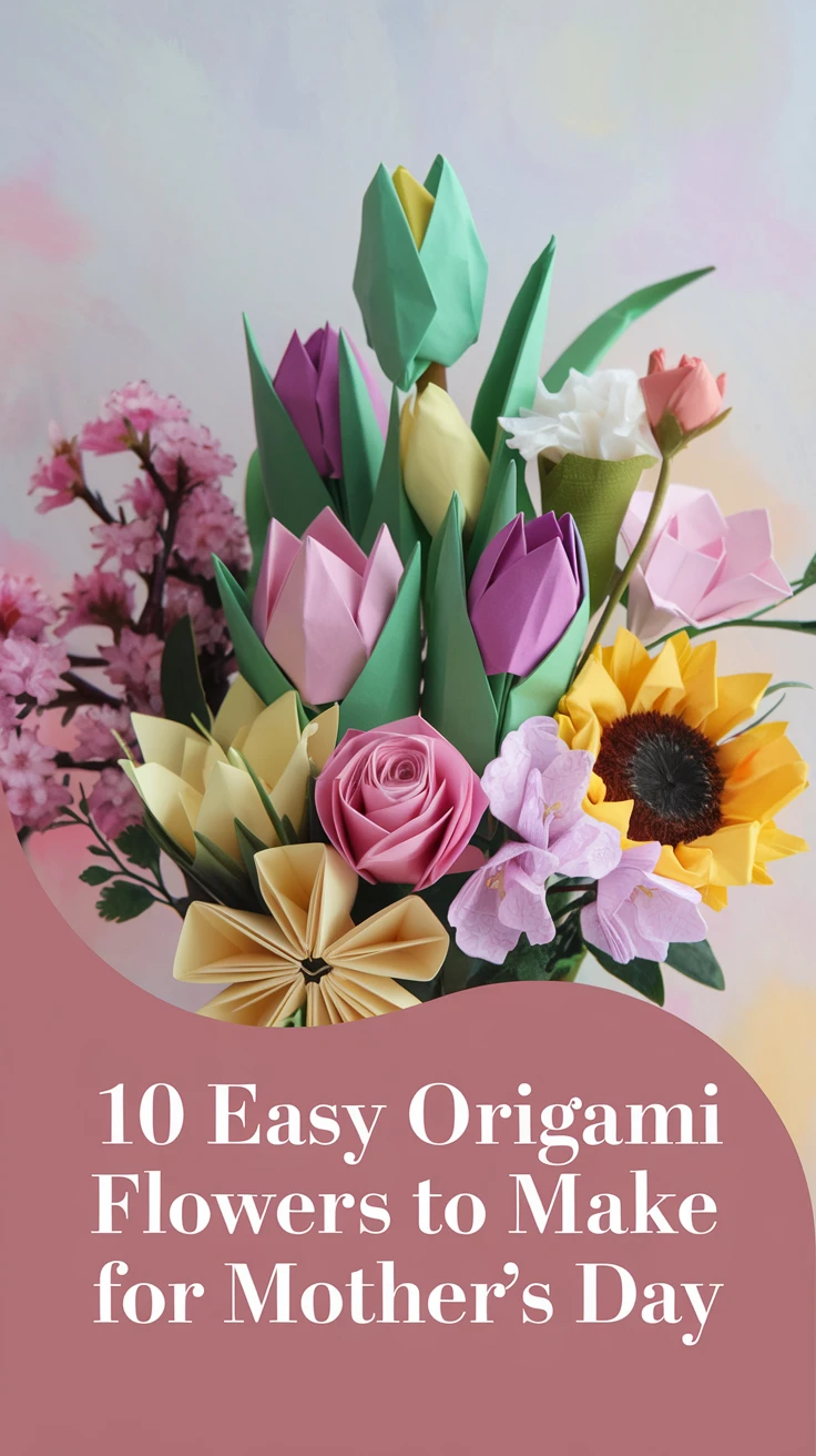 10 Easy Origami Flowers to Make for Mother's Day