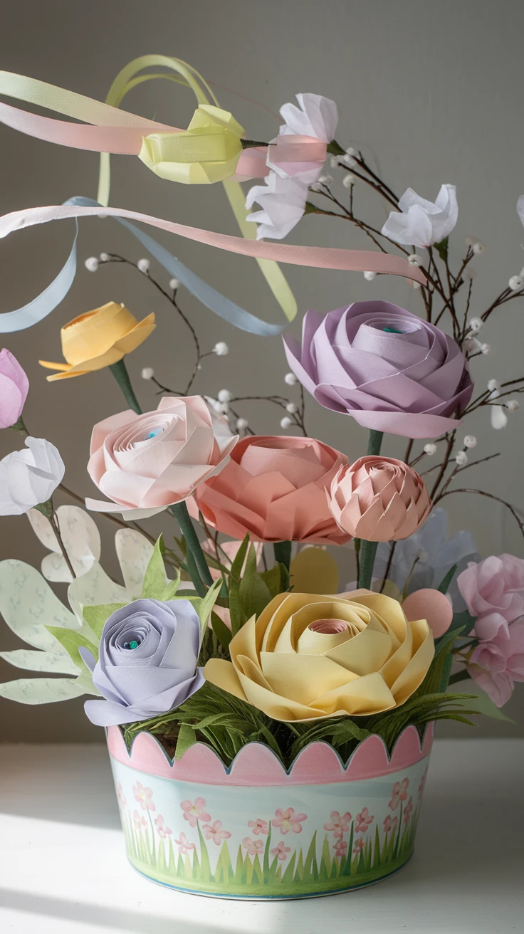 10. Everlasting Paper Flower Arrangement