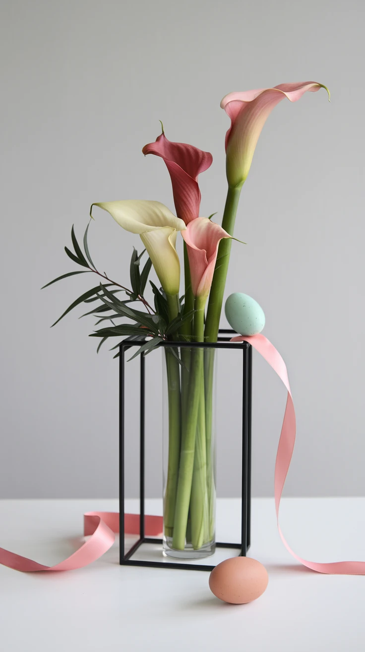 10. Modern Minimalist Easter Arrangement