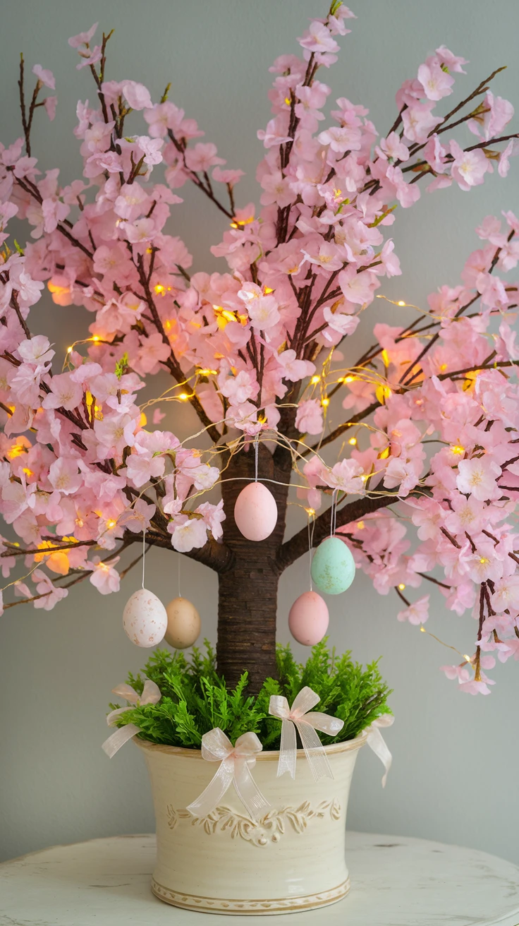 12. Faux Cherry Blossom Easter Tree