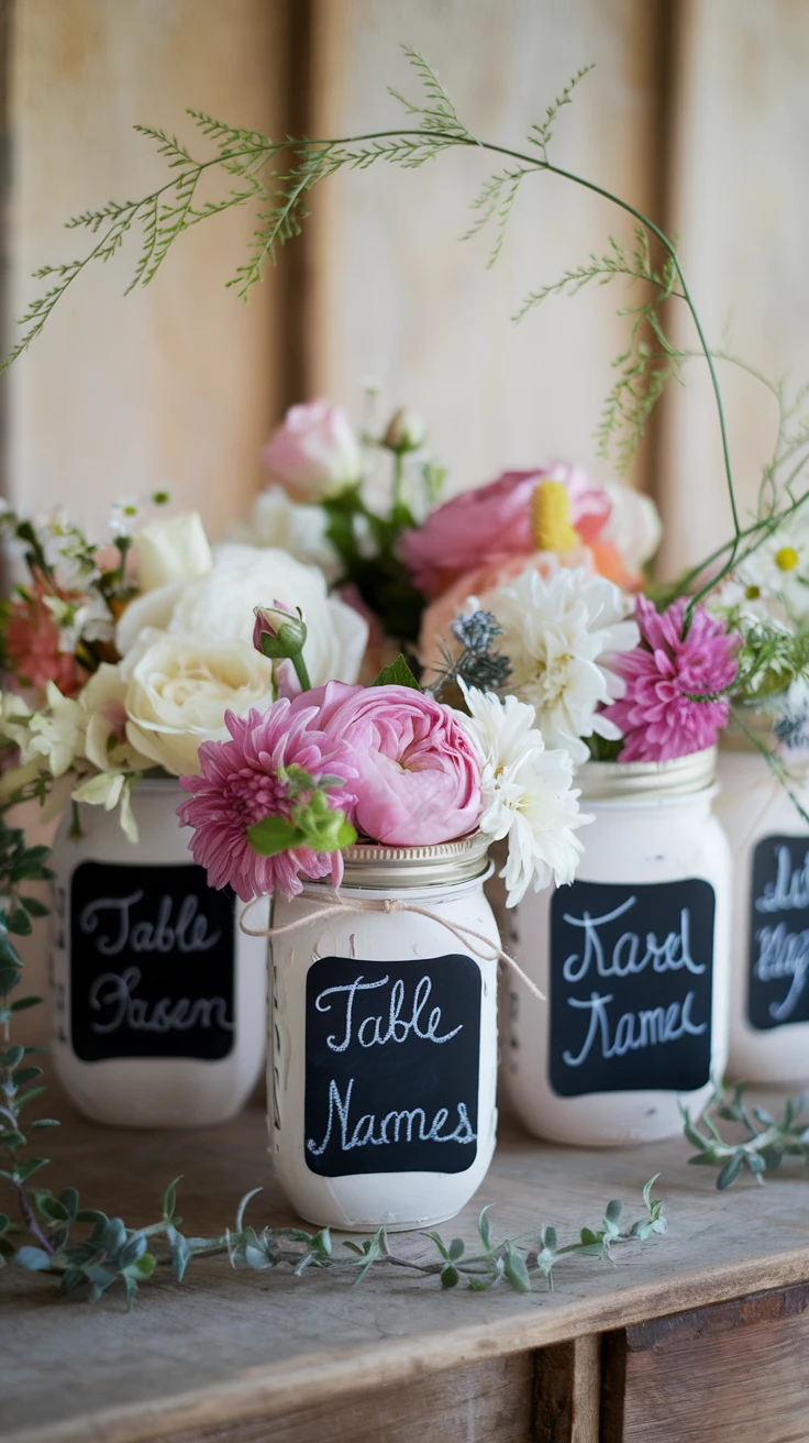 13. Chalkboard Label Mason Jars