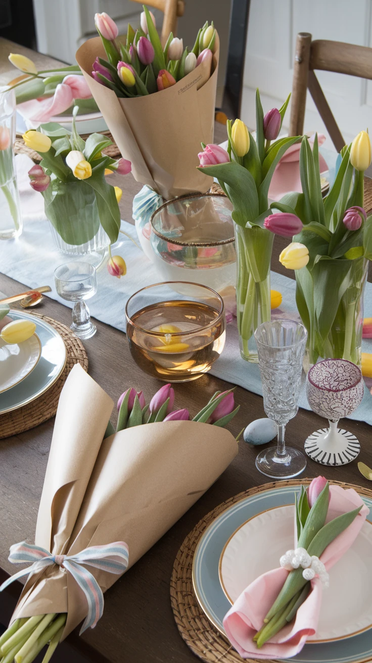 15. Last-Minute Easter Tulip Arrangement Hacks
