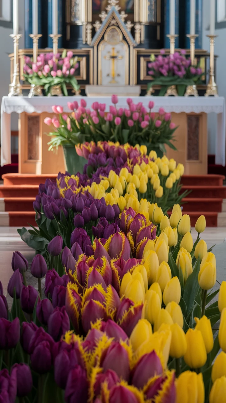 2. Colorful Spring Tulip Arrangements