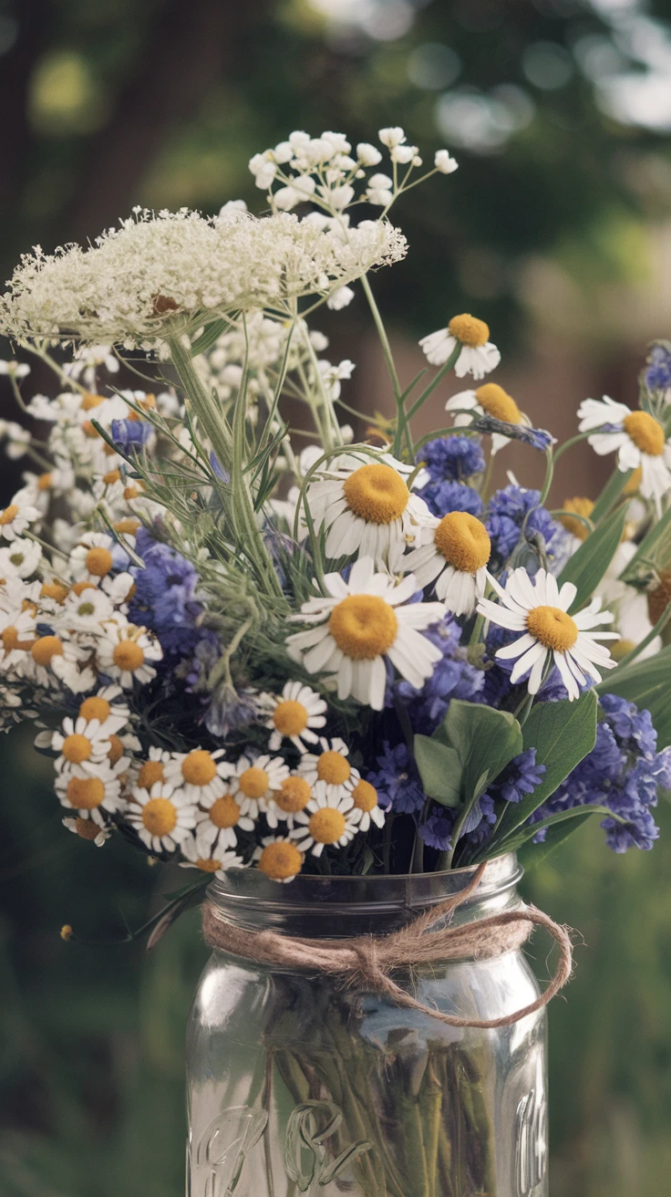 2. Wildflower-Inspired Vintage Arrangements