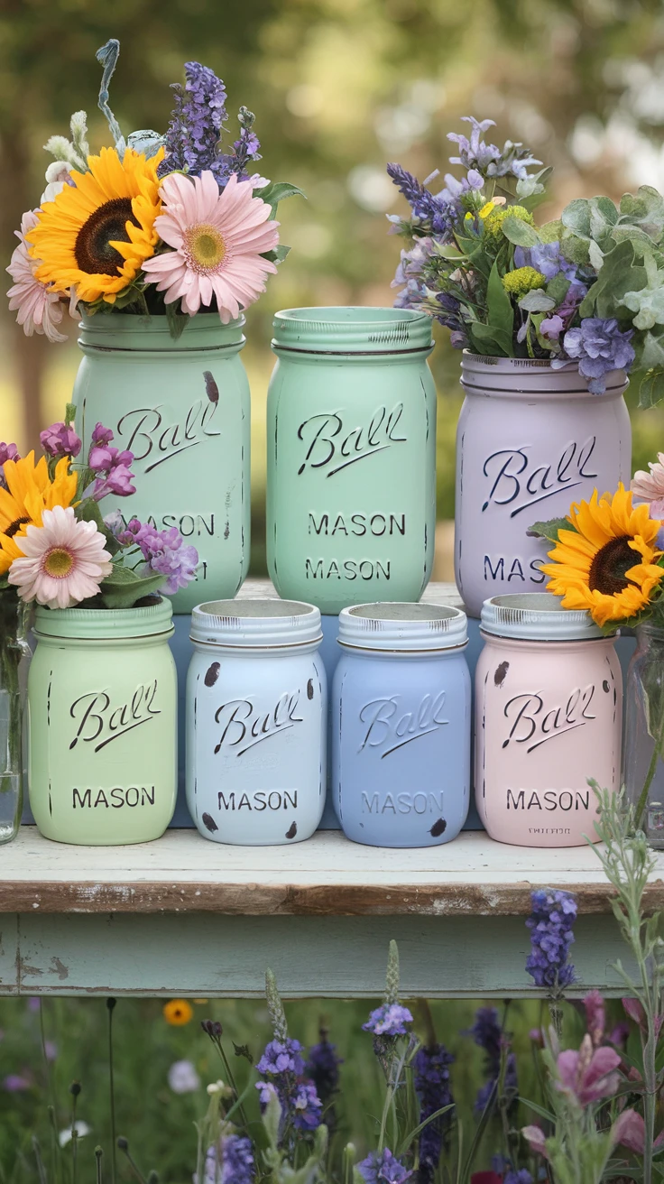 3. Painted Mason Jar Collection