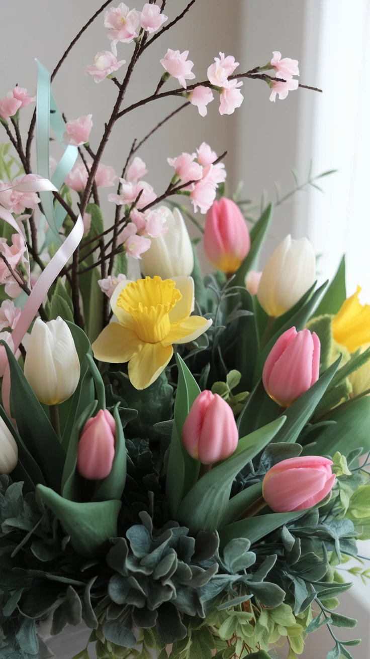 3. Silk Flower Mixed Arrangement