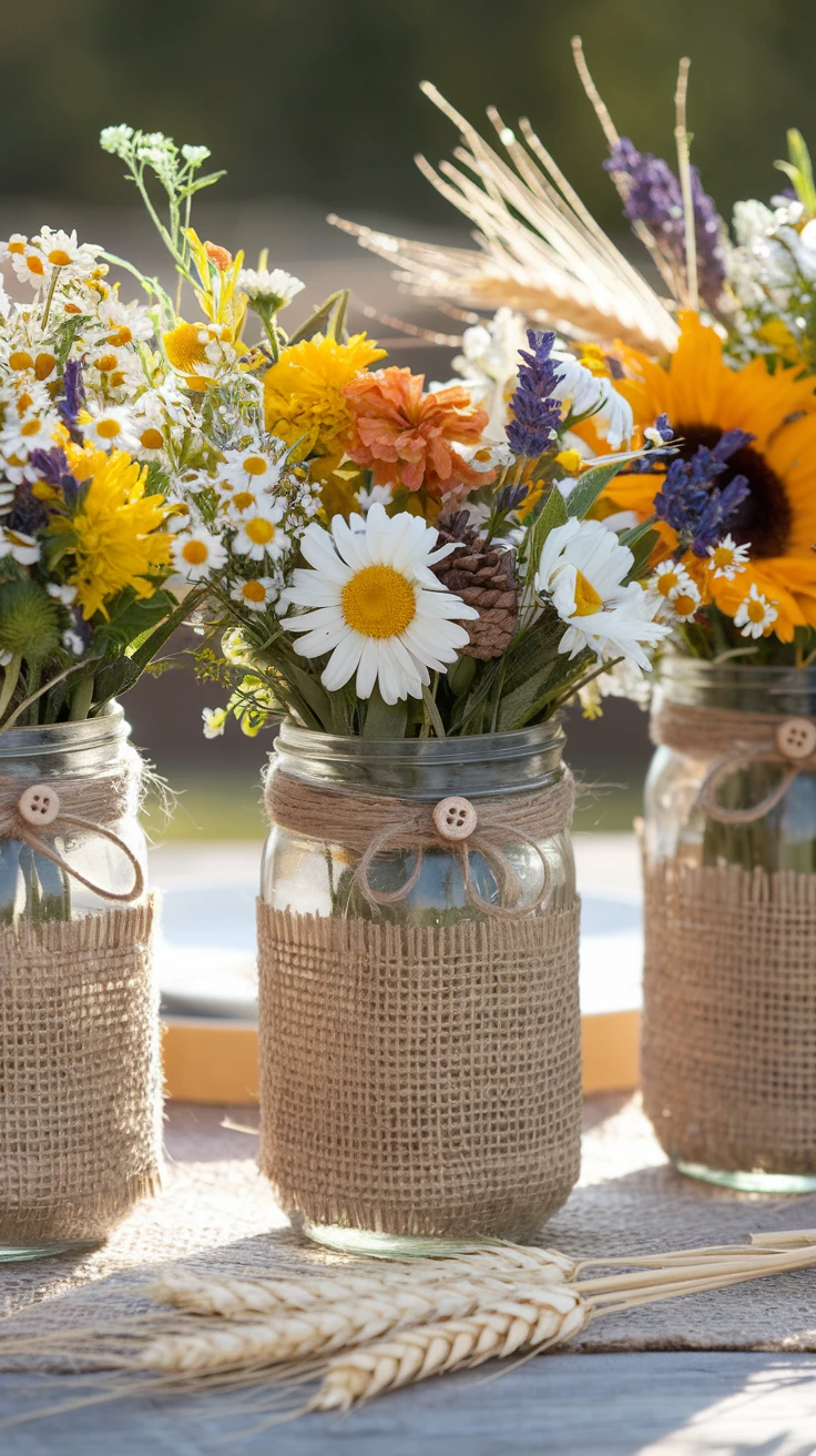 4. Rustic Twine and Burlap Design