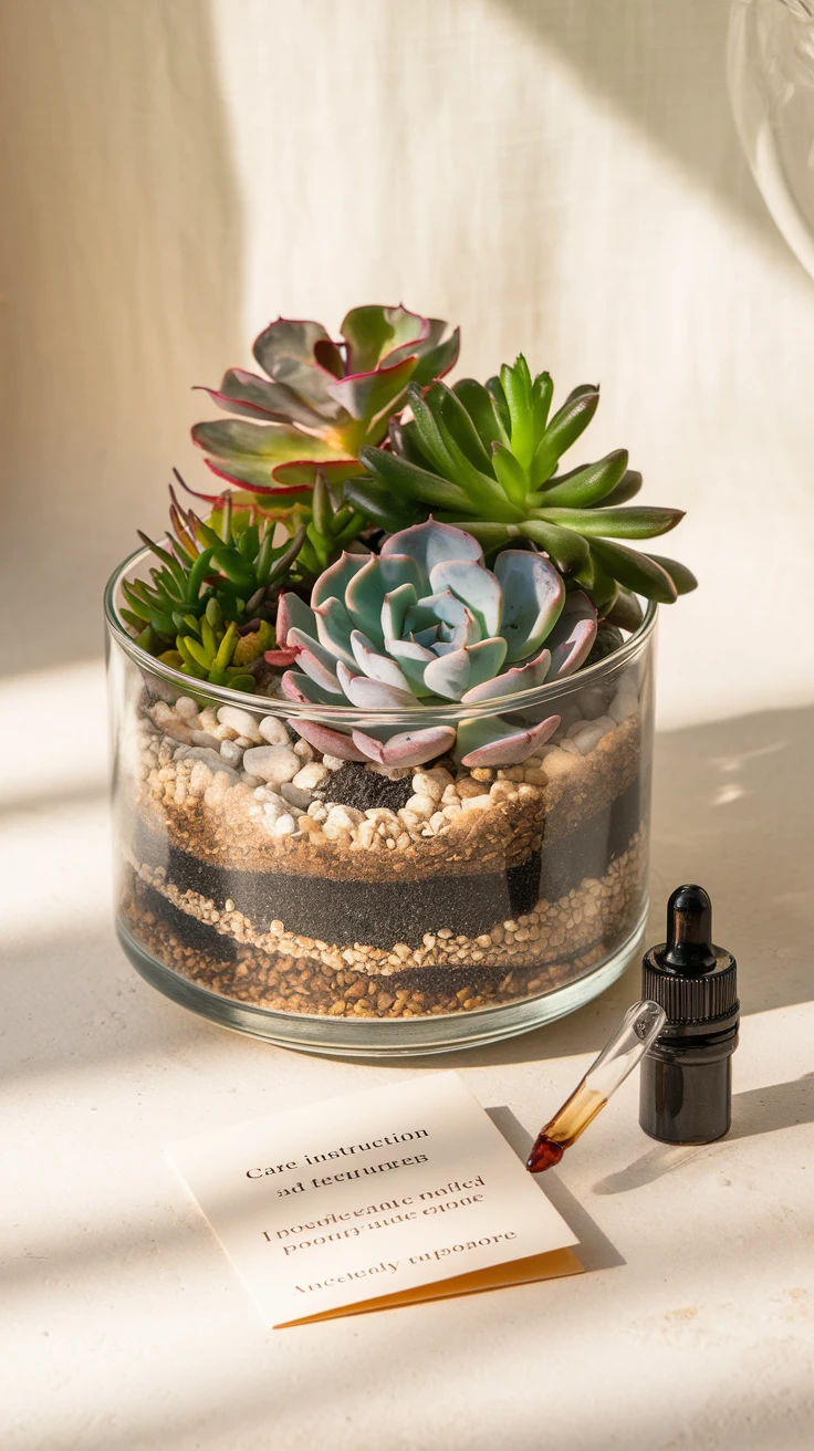 4. Terrarium with Succulents: A Lasting Delight