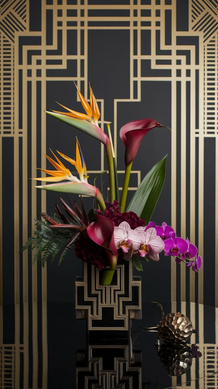 5. Art Deco Floral Arrangements